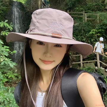 桃園出貨✨戶外登山帽女夏季防曬遮陽透氣釣魚帽子徒步露營帽大帽檐漁夫帽男