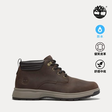 男款深棕色休閒防水中筒靴|A6A81W01