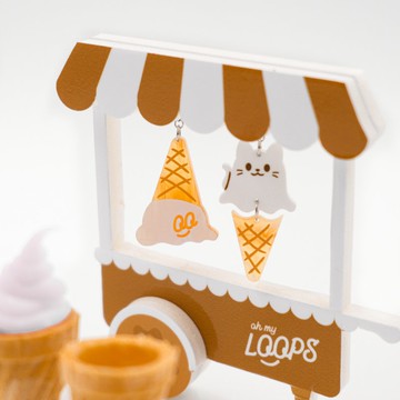 oh my LOOPS x doudle studio 聯名款霜淇淋耳環