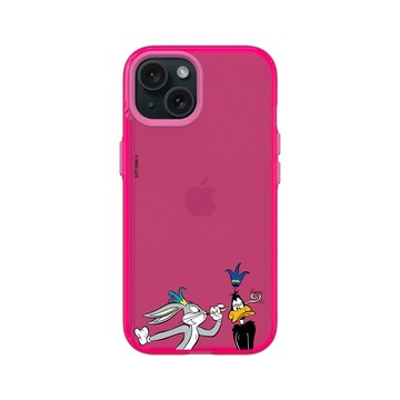iPhone 15 Clear 粉漾桃 - 樂一通 Looney Tunes - 歡鬧時光