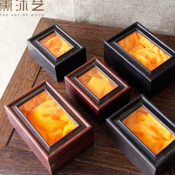 紅木玻璃首飾盒珍藏品精致收納盒手串首飾盒珠寶紀念幣結婚禮盒