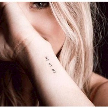 「超越自我」 紋身貼紙 微刺青 輕紋身  IG 打卡 超美 小紅書同款 小心機 抖音同款 紋身貼 性感 網紅 文字 草寫