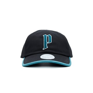 Puma 流行系列PLAY.PARIS 黑色 中性 運動 休閒 遮陽 防曬 舒適 老帽 帽子 棒球帽 02551201