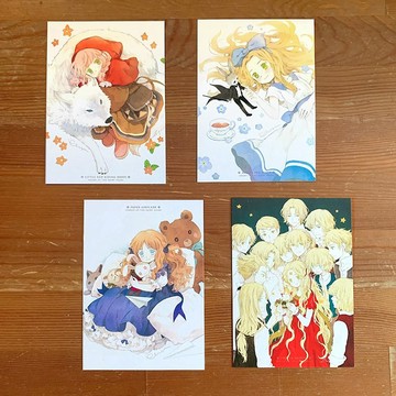 香港插畫師Chiya 童話繪本系列明信片 共四款