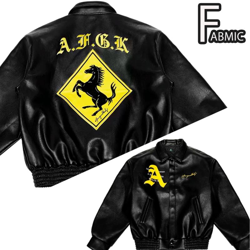 afewgoodkids AFGK 馬柄 レザージャケットJACKETスタジャン - アウター