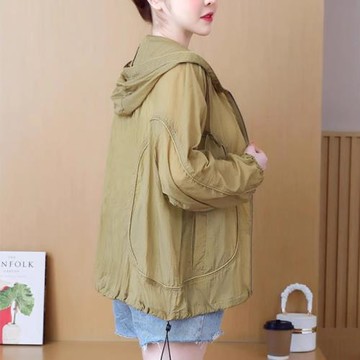 媽媽裝防曬服女2025新款歐貨連帽冰絲防曬衫夏季時尚薄防曬衣外套