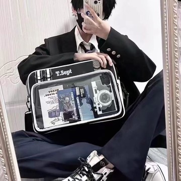 新款畢業痛包大容量休閒斜挎雙肩包運動日係學生中性百搭款穀娃痛 R1KX