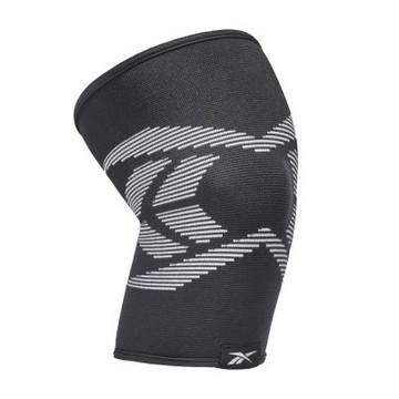 【Reebok】 Knee Support 透氣運動護膝 - Black/Grey (單入組)