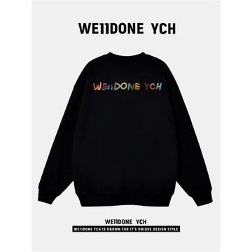 【潮牌大促】WE11DONE YCH聯名2024秋冬新款情侶美式圓領寬松衛衣