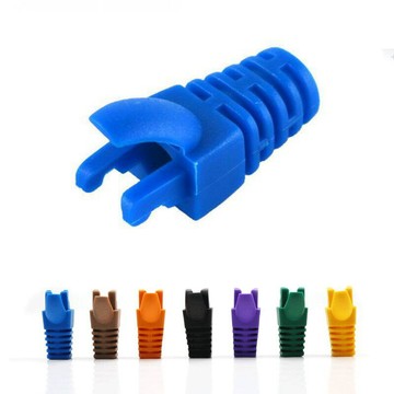 網路水晶頭透明護套 rj45水晶頭8P8C環保五類六類通用 多色爪子保護套【GJ232】 123便利屋