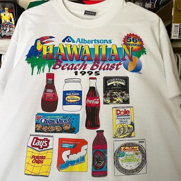 ins超火街頭潮牌HAWAIIANBEACHBIAST男女oversize休閑純棉短袖T恤