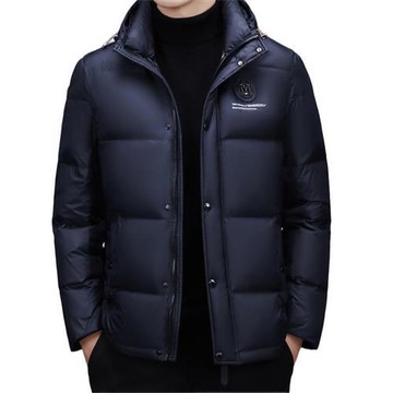 【米蘭精品】現貨+預購 頂級真羽絨外套90%鴨絨羽絨衣秋冬外套上衣大碼休閒男裝-連帽加厚潮流短款3色74mt98