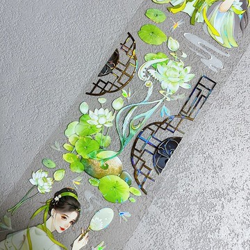 OKMT新七天中國風流麻咕卡貼紙PET手帳和紙膠帶 玉樓芳菲共詩詞