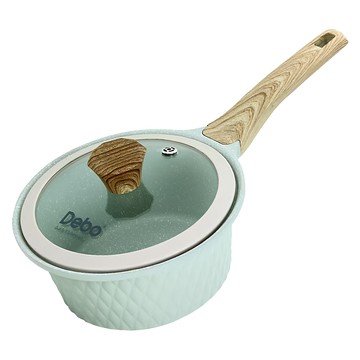 Debo 德鉑廚具 單把複底不沾湯鍋  18cm  菱格紋  1個