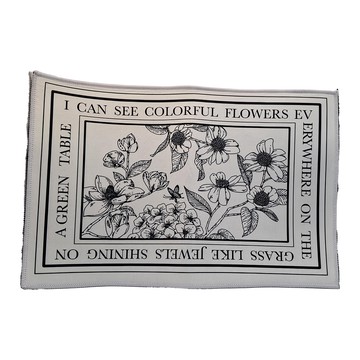 典雅北歐風地墊 長方形  60 x 40cm  唯美共生 黑色 + 白色