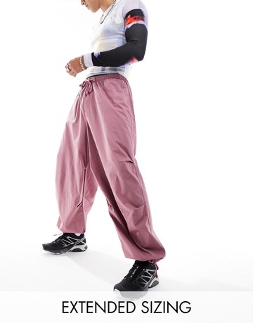 ASOS DESIGN parachute trouser in purple