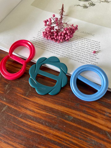 金銀寶貝 復古塑料皮帶扣環 共三個 W607