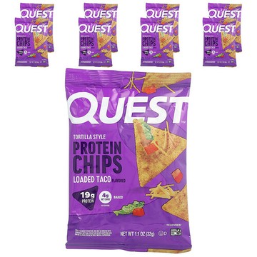 Quest Nutrition, 玉米餅蛋白質薯片，墨西哥塔可玉米餅，8 袋，每袋 1.1 盎司（32 克）