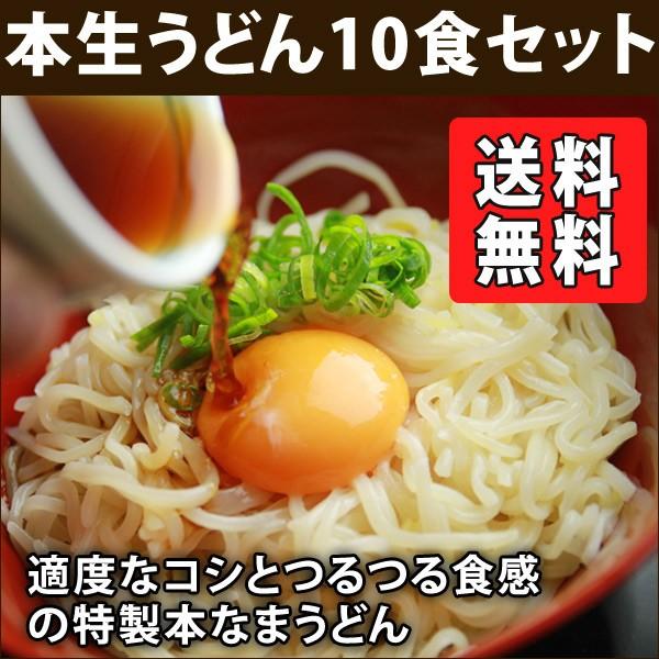 特製本生ざるうどん　10食 特製めんつゆ付き　送料無料