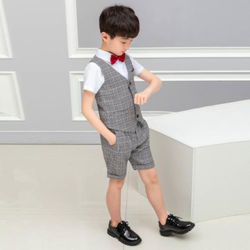 花童禮服男孩寶寶短袖夏裝