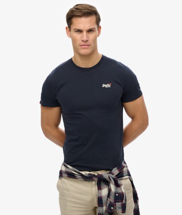 Superdry Men's Essential Embroidered T-shirt Navy Size: S