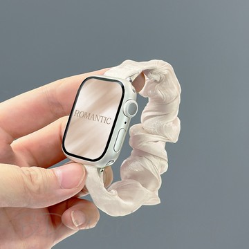 溫柔氣質髮圈錶帶 適用 Apple Watch 11 錶帶 s10 9 8 7 6 5 4 SE 蘋果手錶錶帶 蘋果錶帶