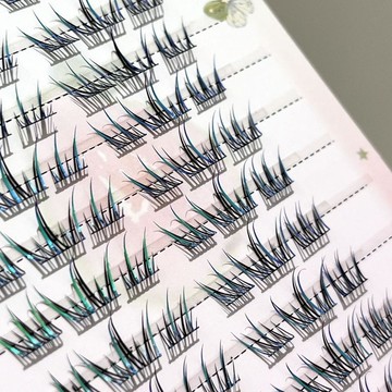 至此!藝術已成…新版藍眼淚假睫毛免膠免卸音樂節變色推薦彩色幻