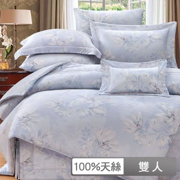 【貝兒居家生活館】80支100%天絲七件式兩用被床罩組 天絲裸睡系列(雙人/麗芙勒)