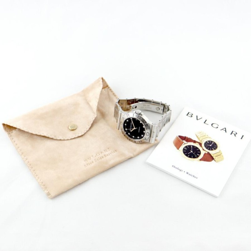 内部点検済 BVLGARI ブルガリ ディアゴノ スポーツ LCV35S 11Pダイヤモンド ブラック メンズ 自動巻き | LINEショッピング