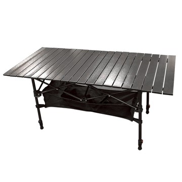 【露營用品】可調式加大黑鋁蛋捲桌