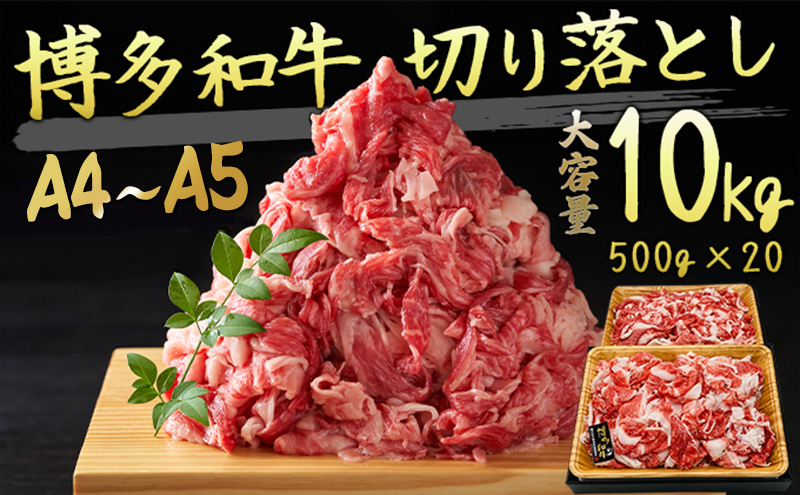 限定 牛肉 博多和牛 A4～A5 切落とし 合計10kg（500g×20p）肩ロース 赤身 バラ カルビ 配送不可：離島