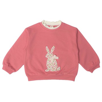 akachan honpo - 長袖休閒上衣-荷葉領-粉紅色