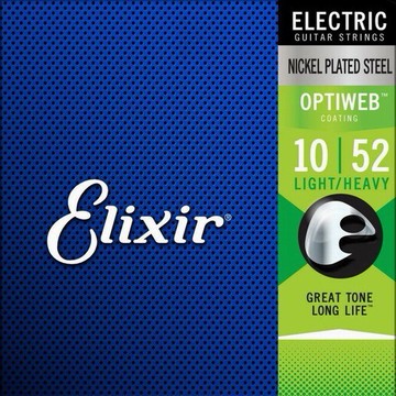 elixir 頂級 optiweb 19077 10-52 超薄防鏽鍍膜電吉他弦(自然聲音/手感)
