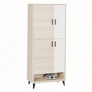 文創集 米可雙色2.6尺四門高鞋櫃-79x37x184cm免組