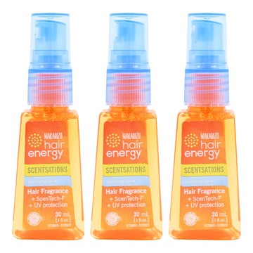 MAKARIZO 清新髮香噴霧 清晨露水 30ml - 適合男性使用的海洋香氣  3瓶