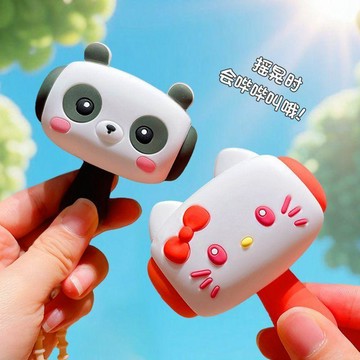🌞包包優選寶藏品🌟🌟創意卡通嗶嗶叫發聲錘子鑰匙扣三麗鷗熊貓動物掛件可愛解壓玩偶🌞