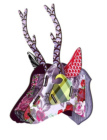 MIHO義大利  華麗木製鹿頭掛飾/壁飾-中大尺寸(Capri-3)-現貨