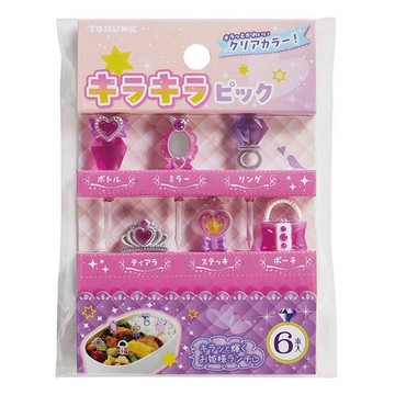 Torune 便當裝飾叉 閃亮公主配件造型 水果叉  公主 寶石 魔杖 點心叉 食物叉 叉子 裝飾叉 日本進口