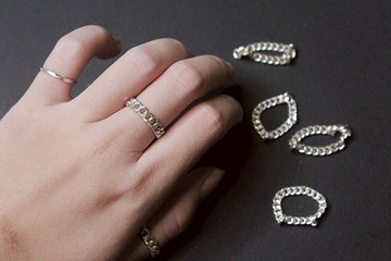 狂戀 鍊戒 金銀兩色 純銀手工戒指