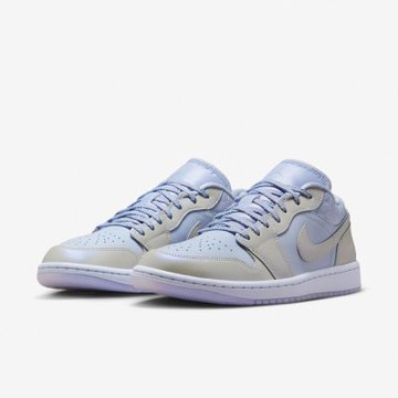 Nike 休閒鞋 Wmns Air Jordan 1 Low SE 女鞋 藍 灰 AJ1 噴漆 IM5129-010