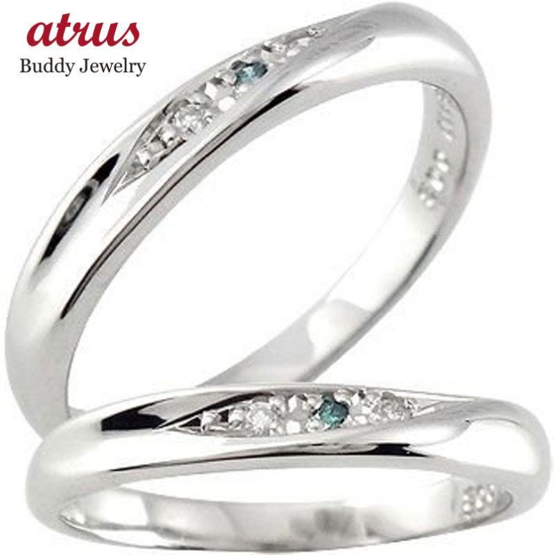 結婚指輪 プラチナ ペアリング ペア ダイヤモンド 結婚指輪 プラチナマリッジリング 指輪 ブルー 結婚式 ダイヤ カップル 送料無料 セール  SALE | LINEショッピング