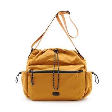 FIRANO- CAMEL 墊圈尼龍抽繩單肩包駝色