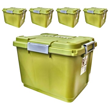 KEYWAY 聯府 SUV多功能滑輪掀蓋整理箱 60L  綠色  523 x 432 x 383mm  5組