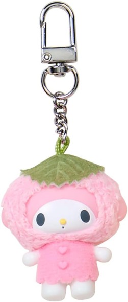 asdfkitty*三麗鷗 和菓子 造型玩偶鑰匙圈-美樂蒂櫻花大福-吊飾 掛飾-日本正版