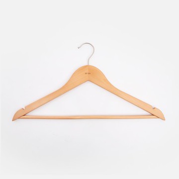 肩帶型附吊褲桿荷木衣架x3入 淺木色