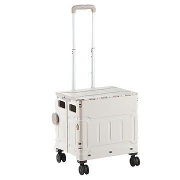 4輪折疊購物推車 41.5 x 35 x 92cm  灰白  1個