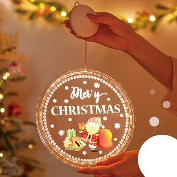 LED吸盤式掛燈 22CM 聖誕圓盤掛燈 壓克力板 PS 材質  彩色款  1個