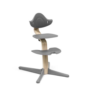 Stokke® Nomi® 自然色支架 灰色座椅