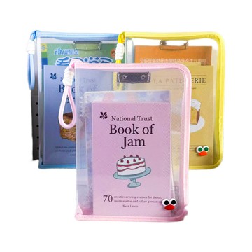 臺灣/✨筆袋 文件袋A4透明拉鍊文件袋加厚大開口學生專用拎書袋防水高顏值補習袋課本