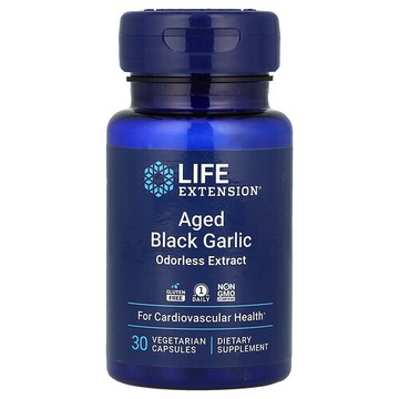 Life Extension, 陳年黑蒜，30 粒素食膠囊（每粒膠囊 500 毫克）